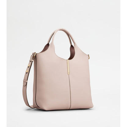 Tods Tote Shopping Bag In Leather Small Pink