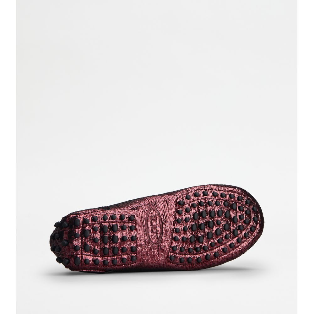 Tods Gommino In Leather With Drawstring Bordeaux Womens