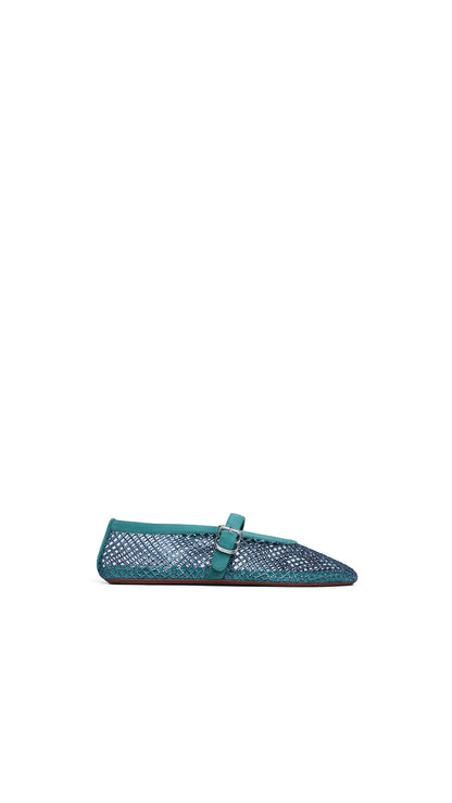 Alaïa Ballet Flats In Strass Fishnet