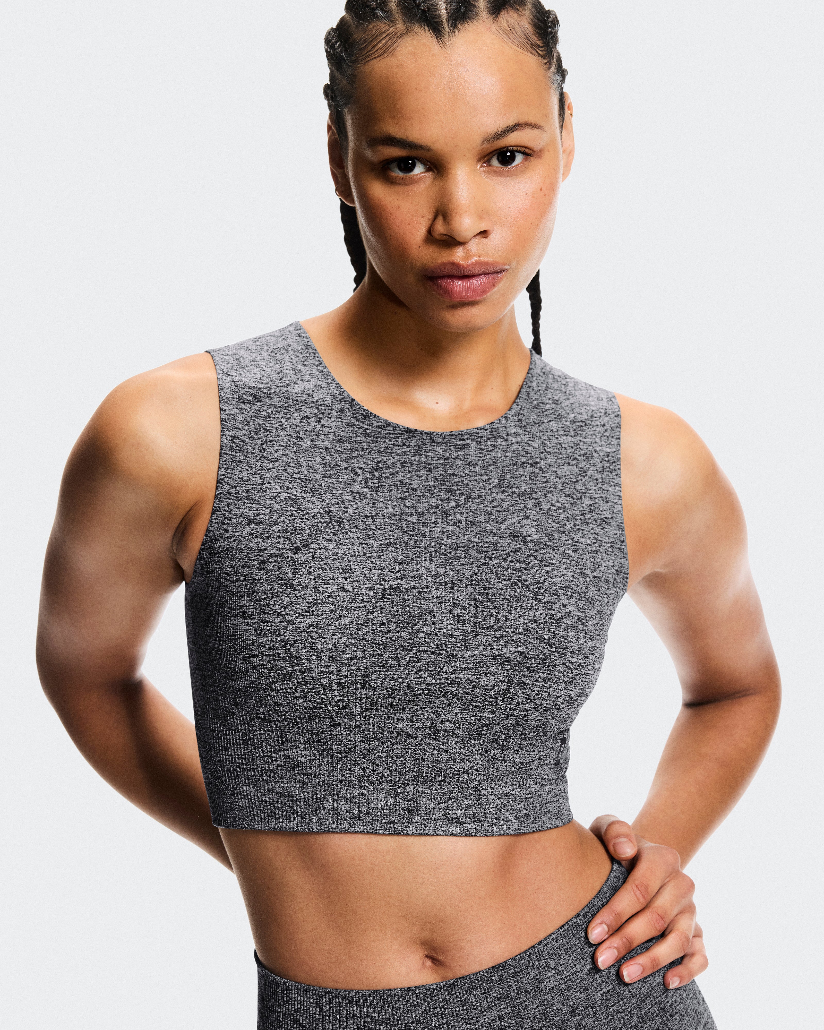 On Studio Knit Crop Graphite Heather (Women'S)