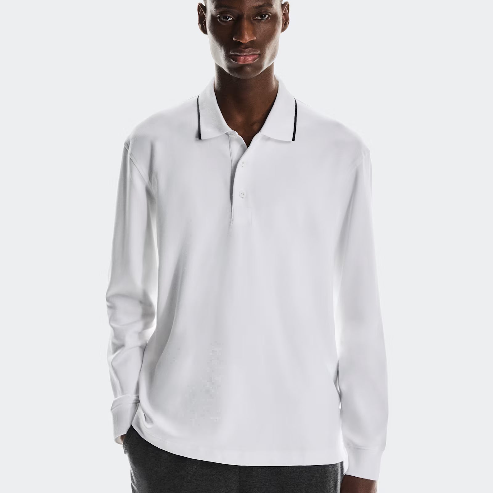 On Courtside Long-T Polo White