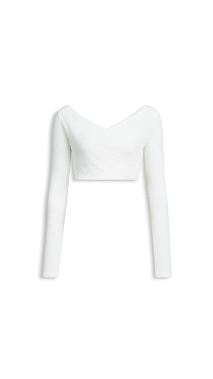 Alaïa Cotton Crepe Wrapped Top