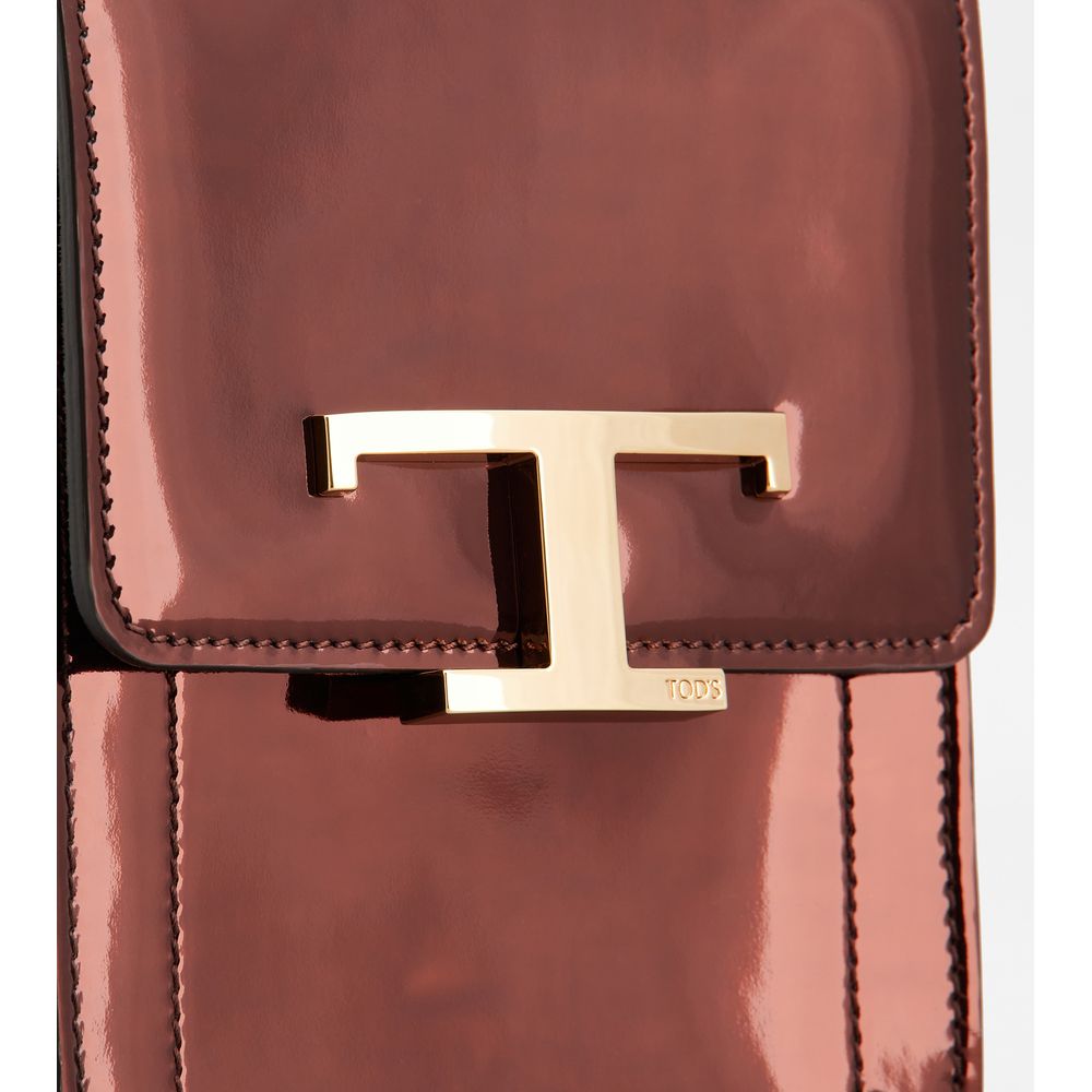 Tods T Timeless Bag In Leather Micro Maroon