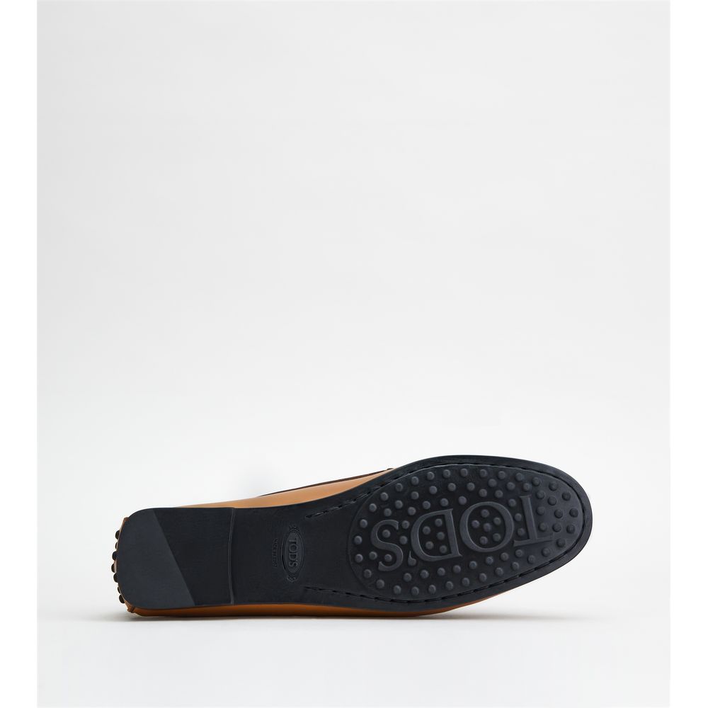 Tods City Gommino Driving Shoes In Leather Brown Womens