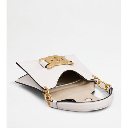 Tods Kate Shoulder Bag In Leather Mini White