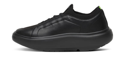 Oofos Women's Slip-On Leather Shoe Black