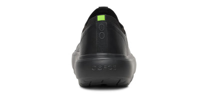 Oofos Women's Slip-On Leather Shoe Black