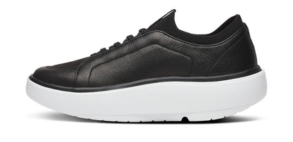 Oofos Women's Slip-On Leather Shoe White & Black