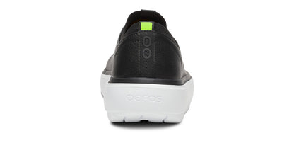 Oofos Women's Slip-On Leather Shoe White & Black
