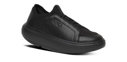 Oofos Men's Slip-On Leather Shoe Black