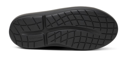 Oofos Men's Slip-On Leather Shoe Black