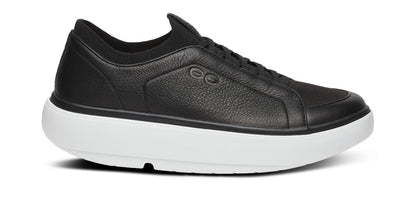 Oofos Men's Slip-On Leather Shoe White & Black