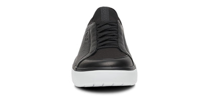 Oofos Men's Slip-On Leather Shoe White & Black