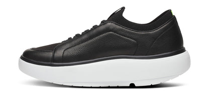 Oofos Men's Slip-On Leather Shoe White & Black