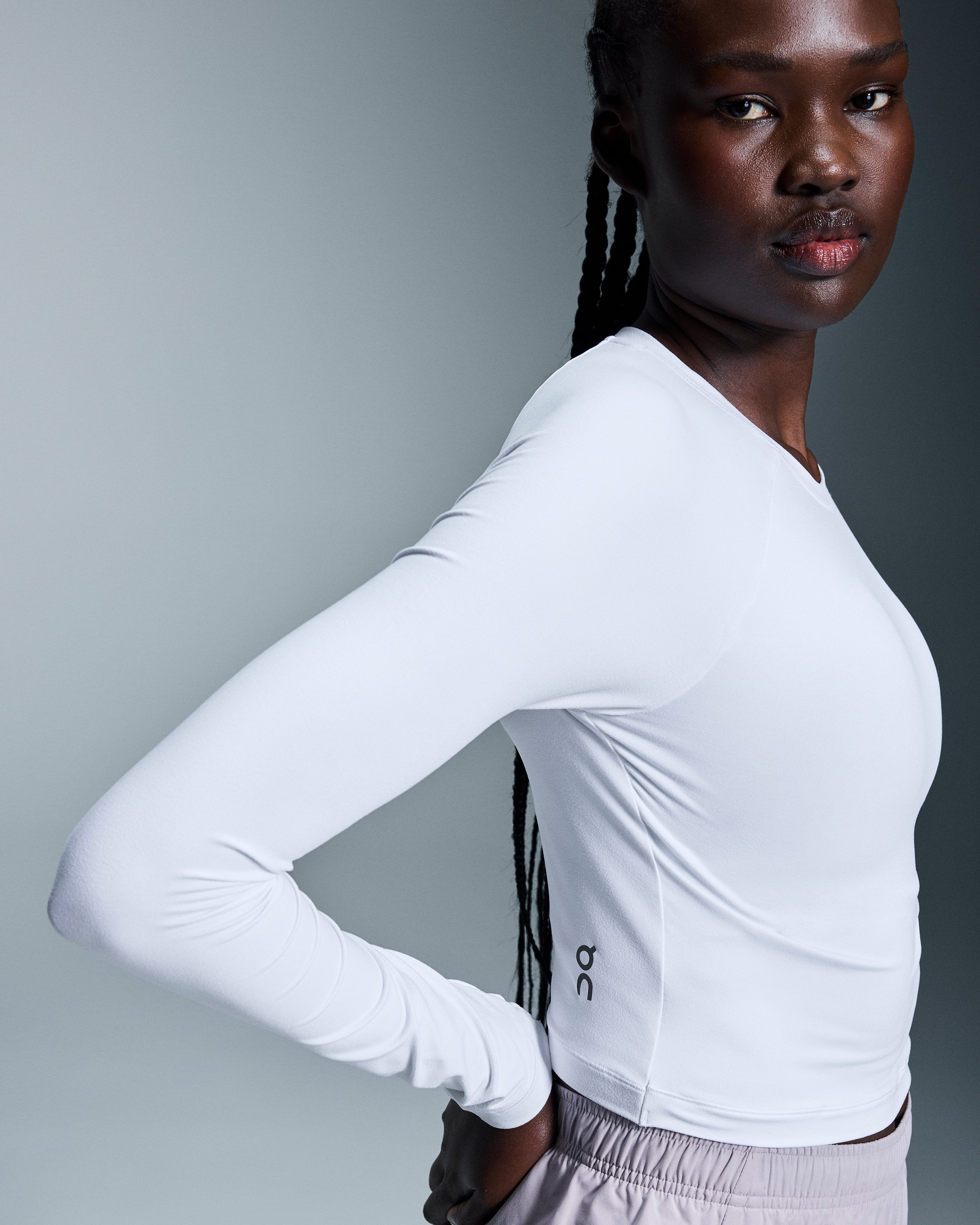 On Movement Long-T Crop White (Women'S)