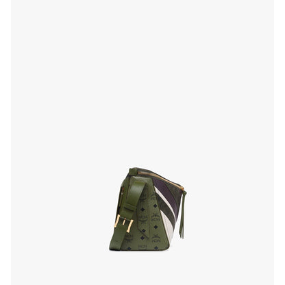 MCM Diamant 3D Shoulder Bag in Mega Herringbone Suede