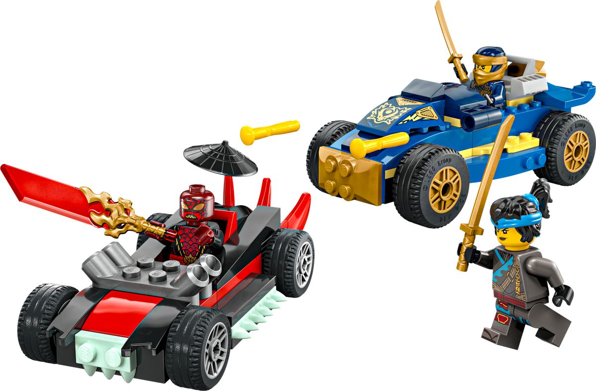 Lego Rogue vs Drix Race Car Duel