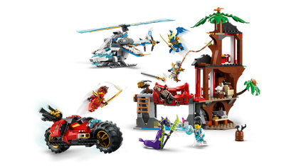 Lego Ninja Vehicle Tree House Battle