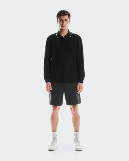 On Courtside Long-T Polo Black
