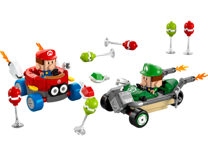 Lego Mario Kart  Baby Mario vs Baby Luigi
