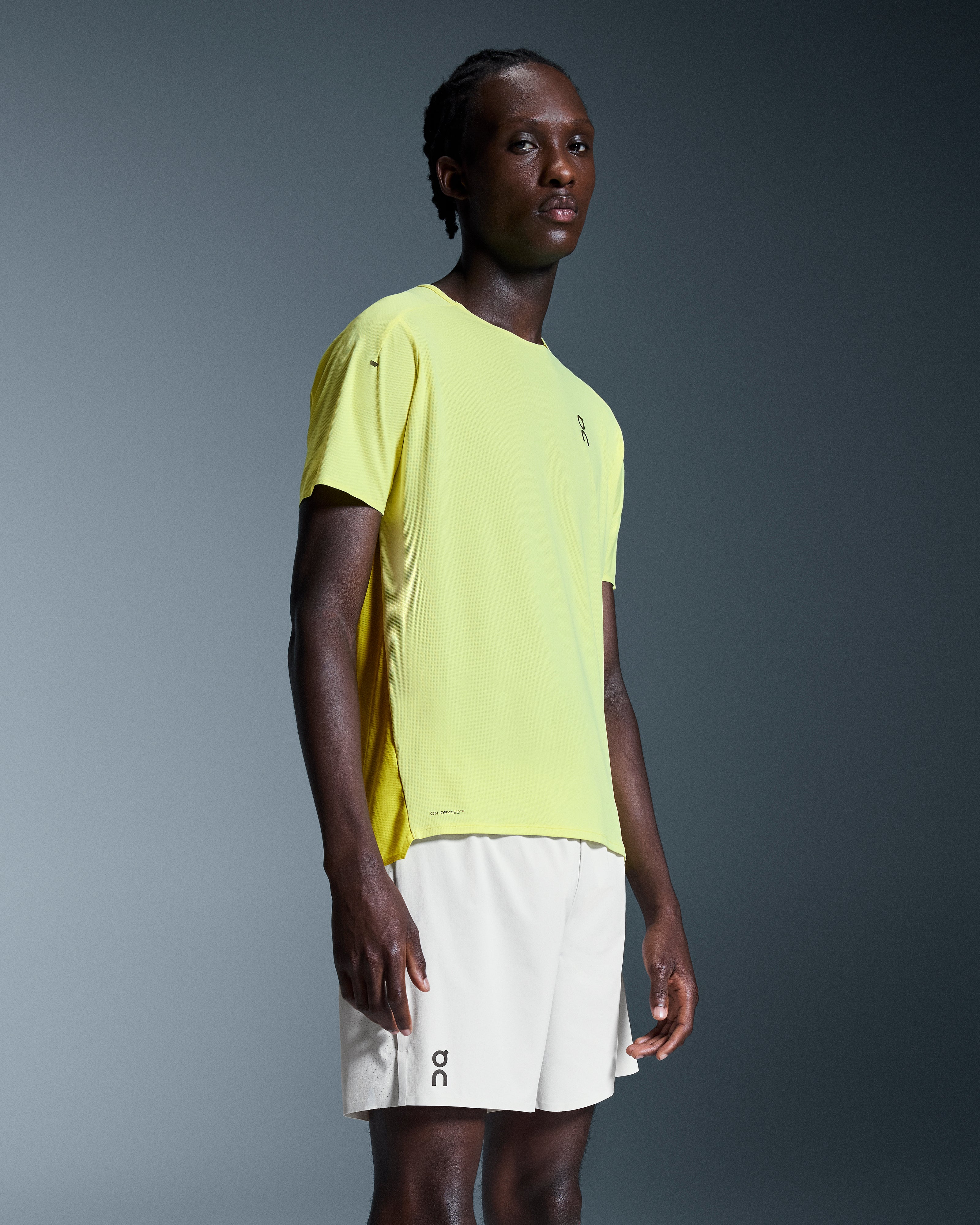 on 7" performance shorts Silver