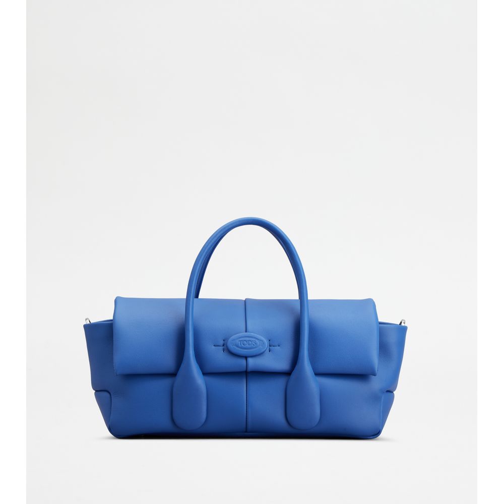 Tods Di Bag Reverse Flap In Leather Small Light Blue