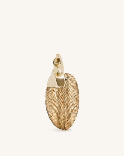 Jw Pei Maren Artificial Crystal Heart Shaped Bag Gold