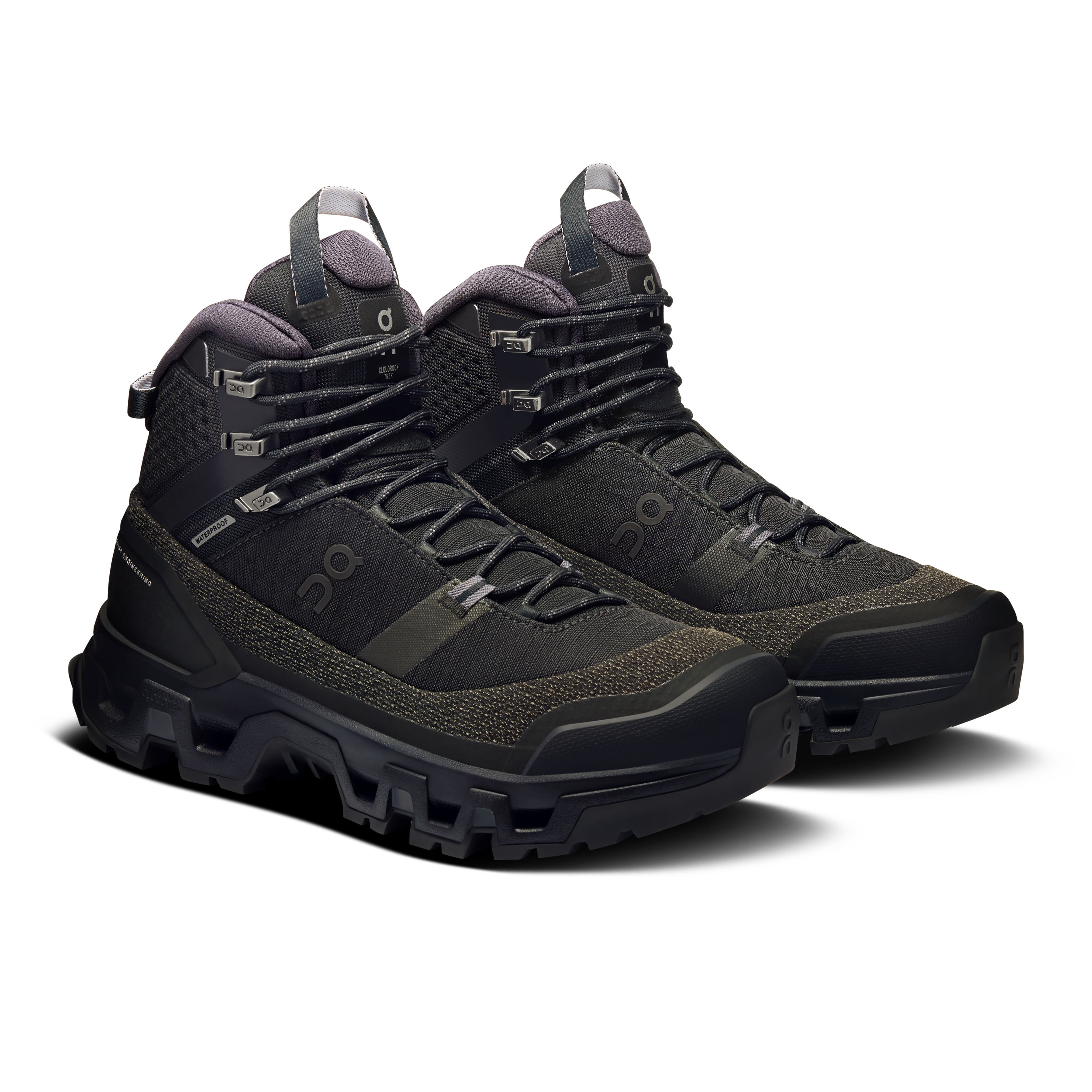 on running cloudrock trek waterproof black (women's)