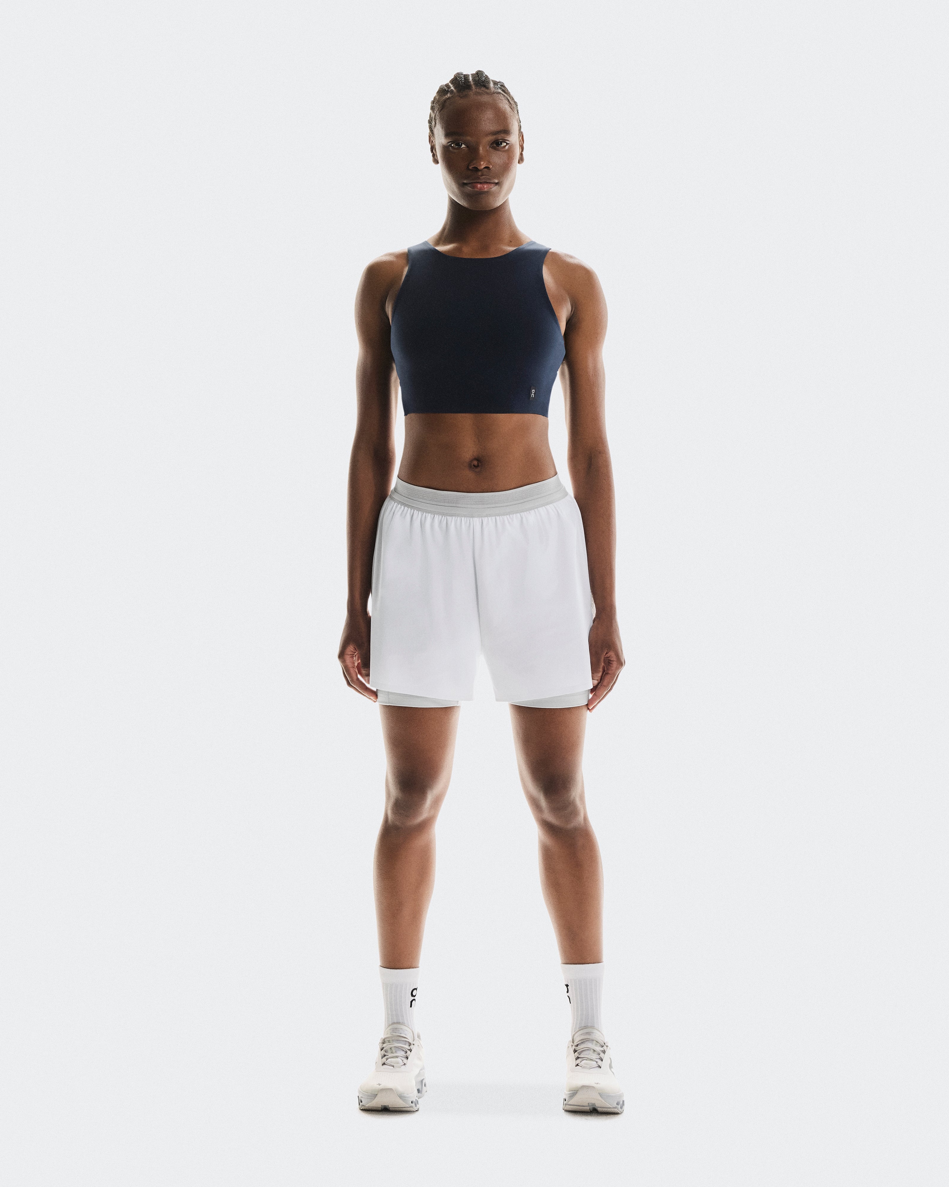 On 3" Performance 2/1 Shorts White | Glacier (Women's)