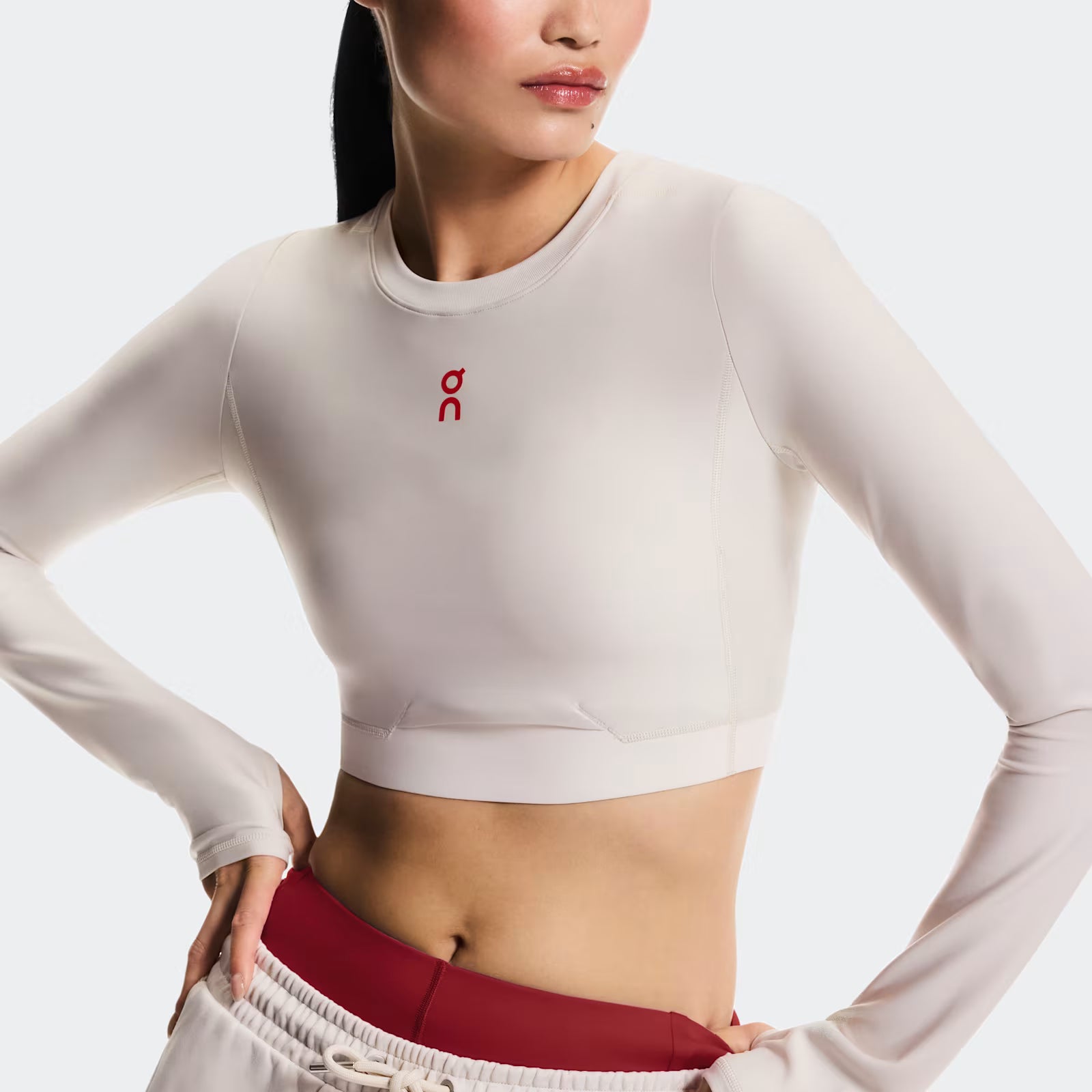 On Train Long Sleeve Crop Year Of The Horse Pearl (Women'S)
