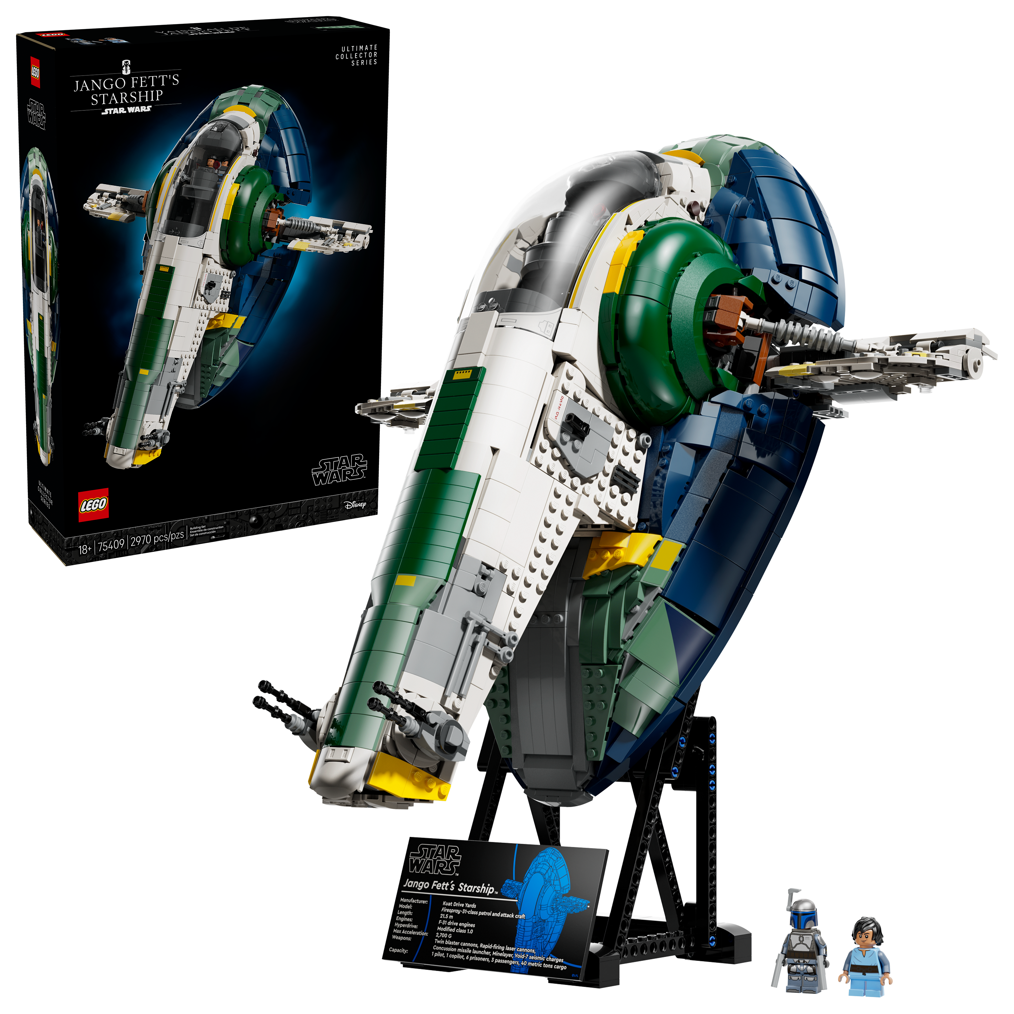 Lego Jango Fetts FiresprayClass Starship