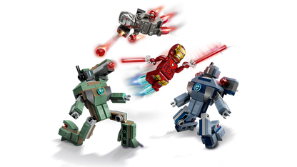 Lego Iron Man  War Machine vs Hammer Drones