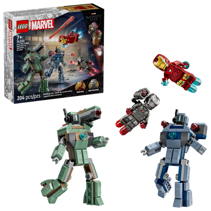 Lego Iron Man  War Machine vs Hammer Drones