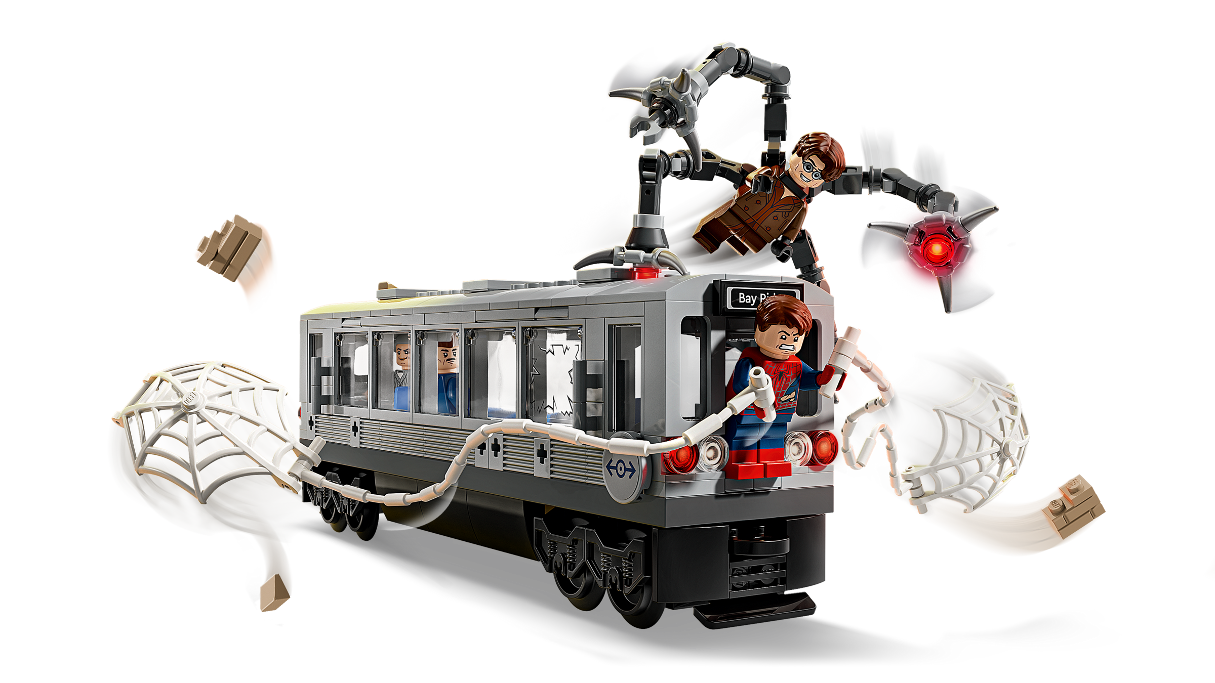 Lego SpiderMan vs Doc Ock Subway Train Scene
