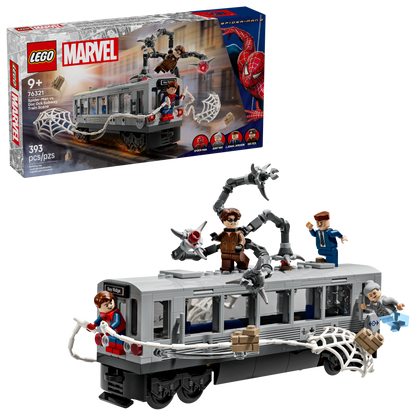 Lego SpiderMan vs Doc Ock Subway Train Scene