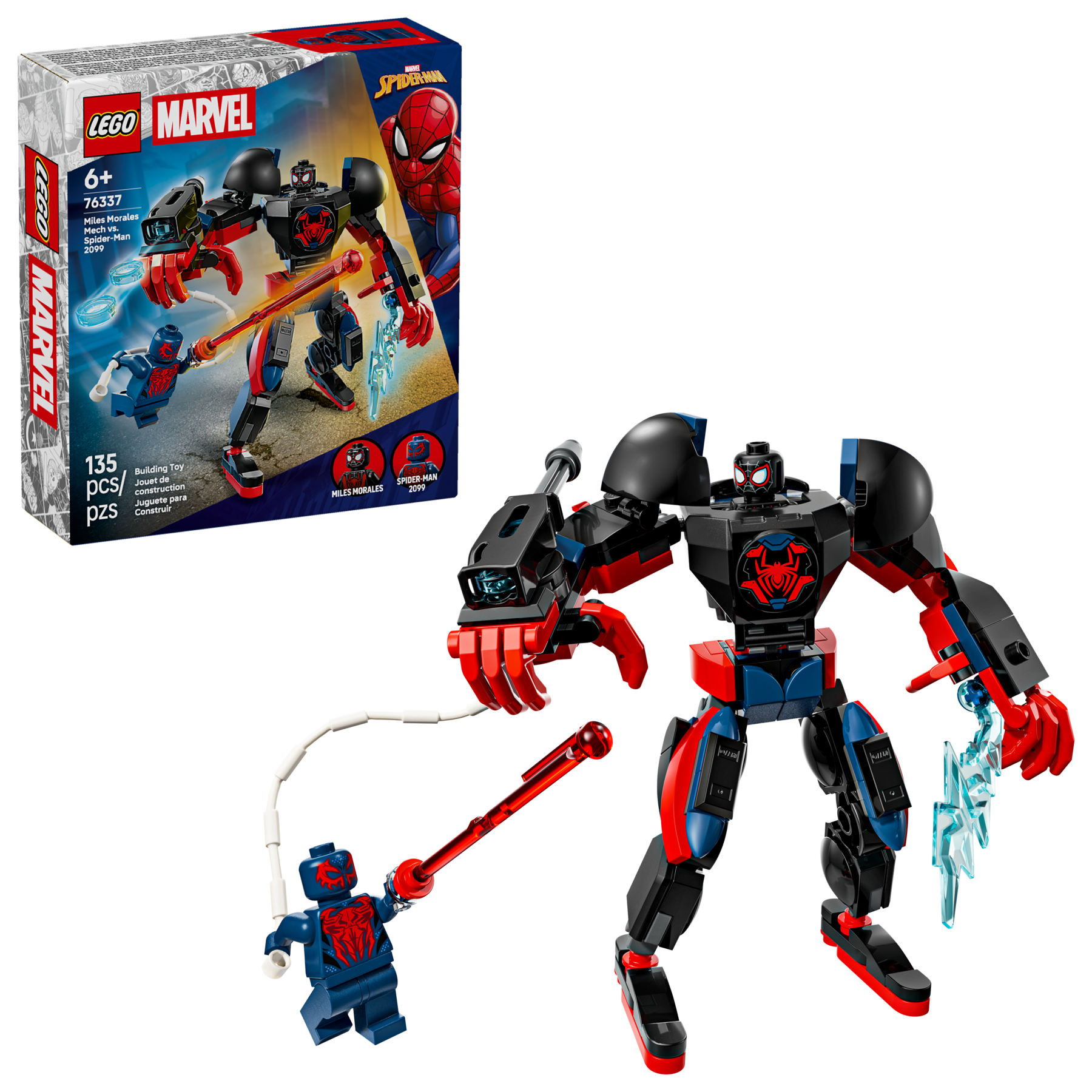Lego Miles Morales Mech vs SpiderMan 2099
