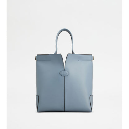 Tods Di Bag Folio In Leather Small Light Blue