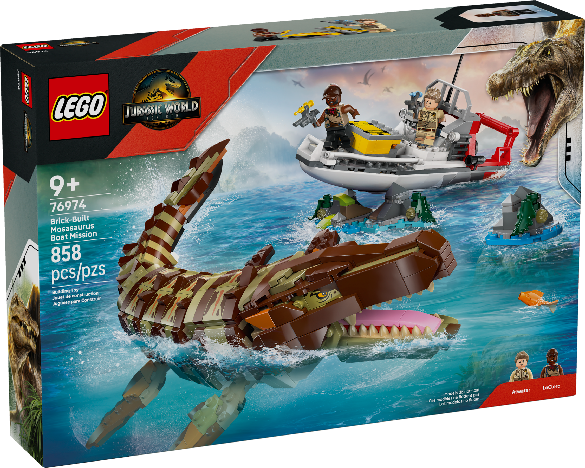 Lego BrickBuilt Mosasaurus Boat Mission