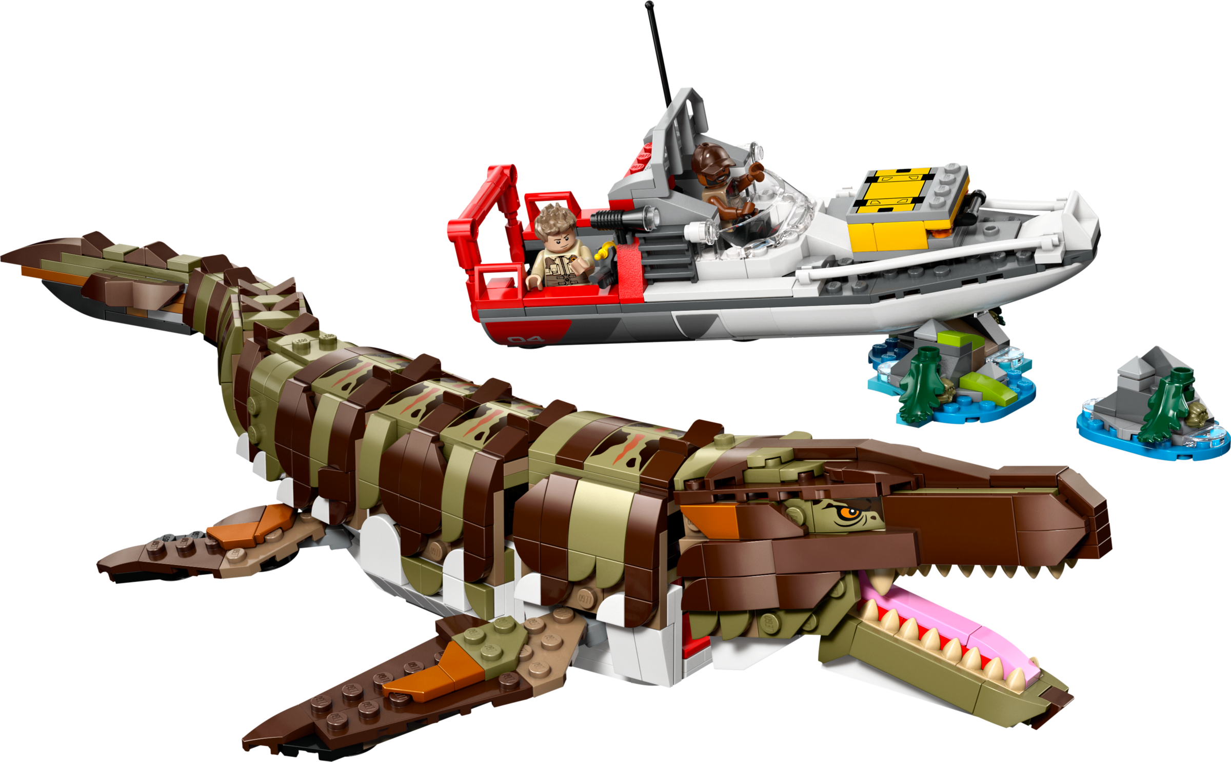 Lego BrickBuilt Mosasaurus Boat Mission