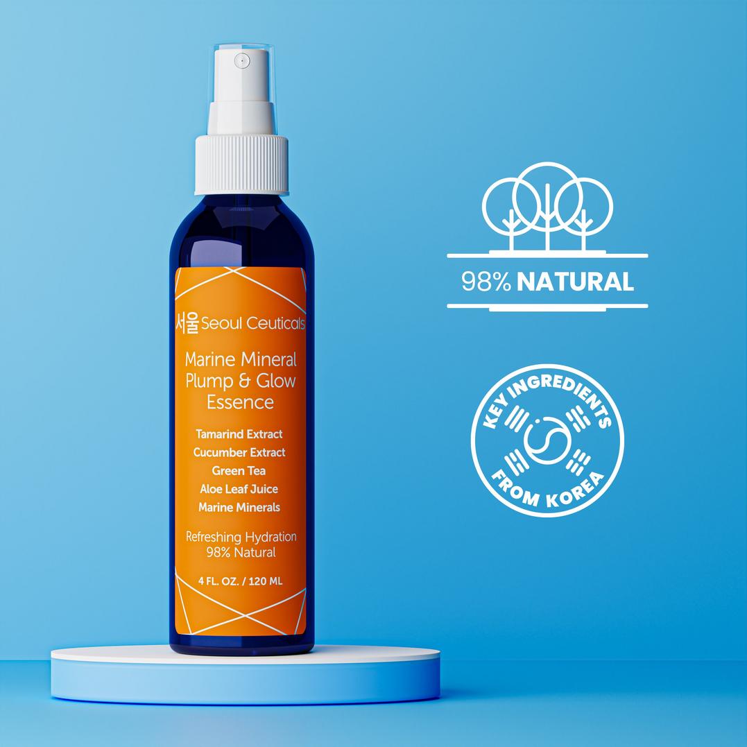 Seoul Ceuticals Korean Skin Care Marine Mineral Pump & Glow Essence