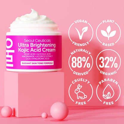 Seoul Ceuticals Korean Skin Care Ultra Brightening Kojic Acid Cream