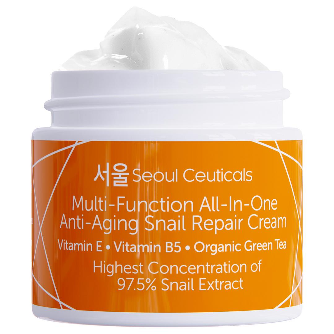 Seoul Ceuticals Korean Skin Care Multi-Function All-In-One Anti-Aging Snail Repair Cream