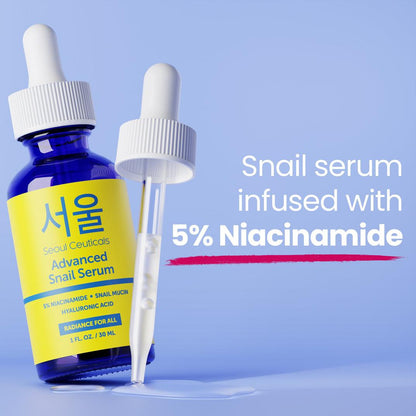 Seoul Ceuticals Korean Skin Care Niacinamide Advanced Snail Serum