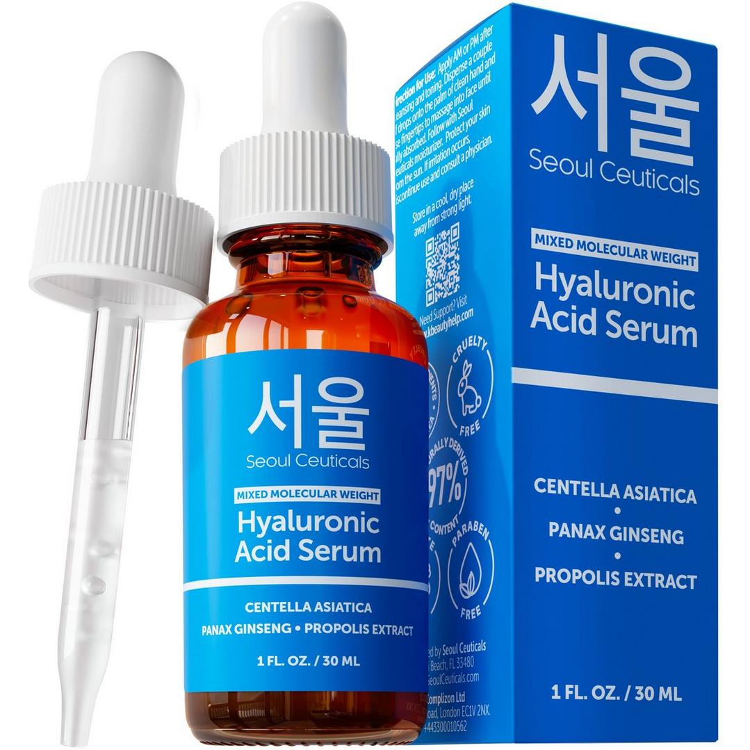 Seoul Ceuticals Korean Skin Care Mixed Molecular Weight Hyaluronic Acid Serum