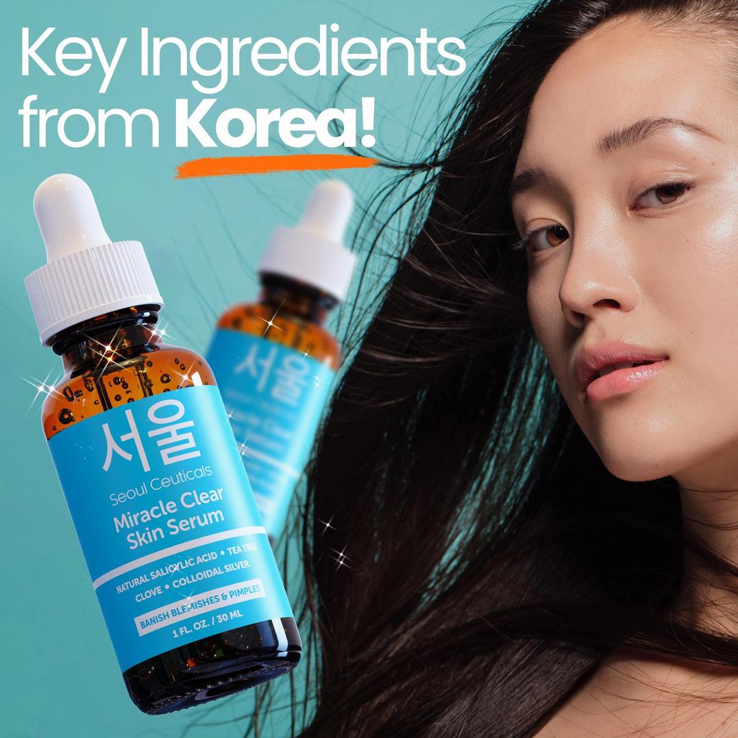 Seoul Ceuticals Korean Skin Care Miracle Clear Skin Serum