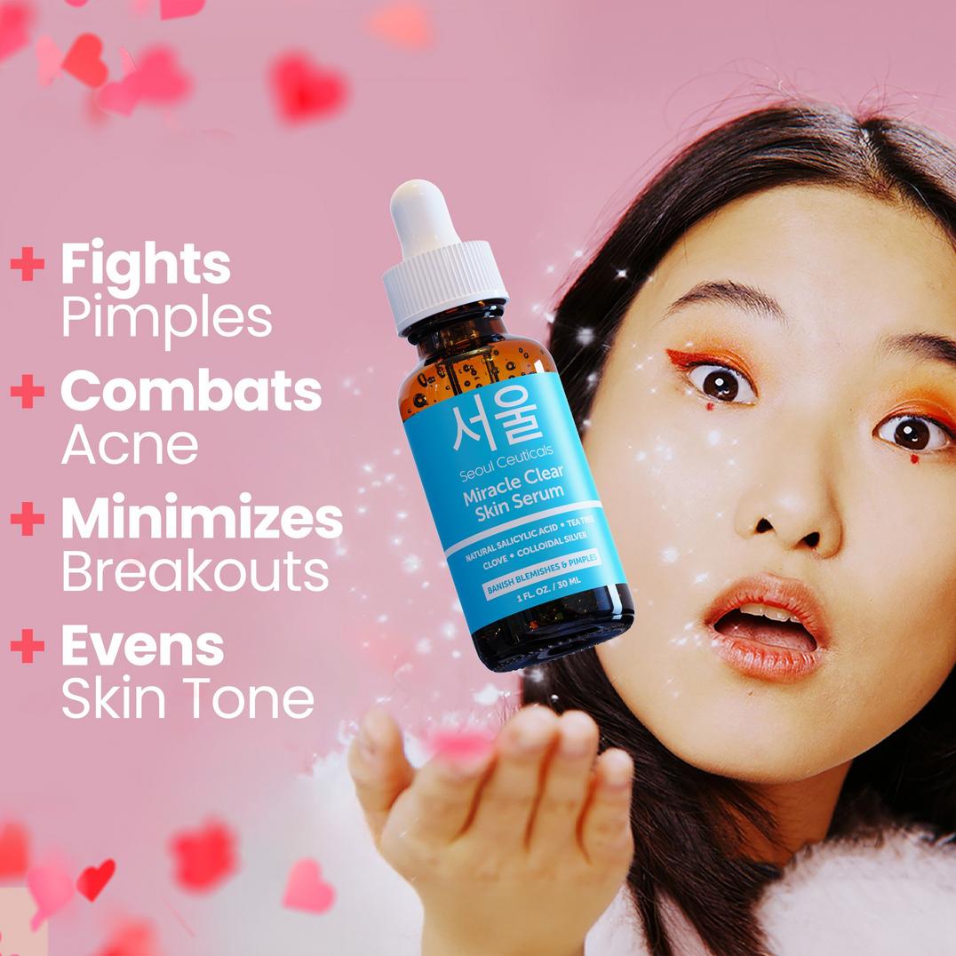 Seoul Ceuticals Korean Skin Care Miracle Clear Skin Serum