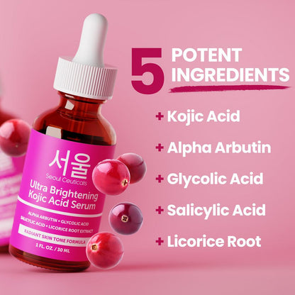 Seoul Ceuticals Korean Skin Care Ultra Brightening Kojic Acid Serum