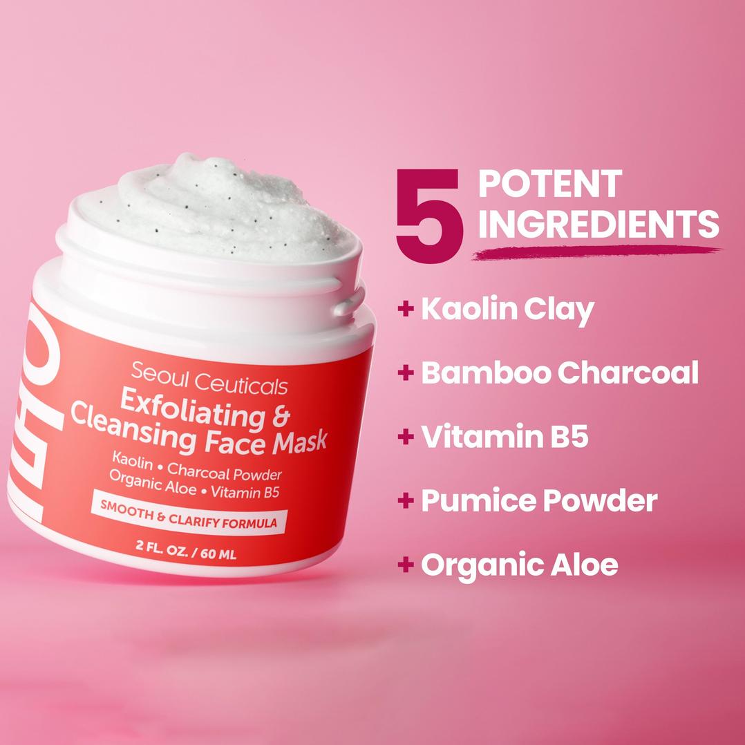 Seoul Ceuticals Korean Skin Care Exfoliating & Cleansing Face Mask