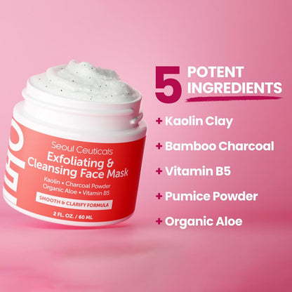Seoul Ceuticals Korean Skin Care Exfoliating & Cleansing Face Mask