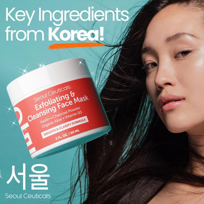 Seoul Ceuticals Korean Skin Care Exfoliating & Cleansing Face Mask